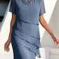 Rood Geplisseerde Chiffon Jurk - Jeannette