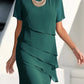 Rood Geplisseerde Chiffon Jurk - Jeannette
