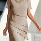Sophie - rode jurk met gelaagde details