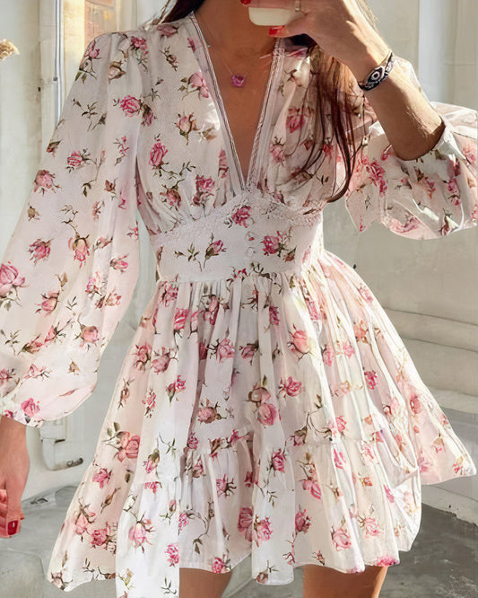 Annelot - Elegante Bloemenprint Zomerjurk