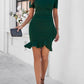 Gema - Groene Elegante Slanke Jurk