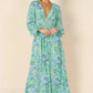 Roze Boho Chiffon Midi Jurk - Eunice