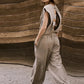 Jade - Geelgroene Casual Mouwloze Jumpsuit