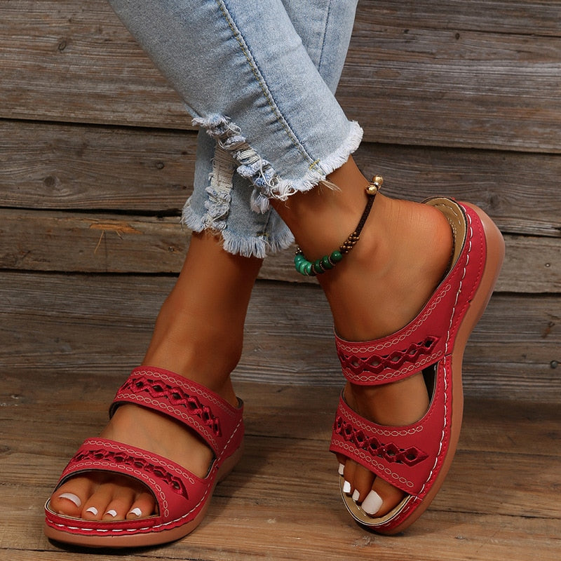 Zwarte Orthopedische Sandalen - Liza