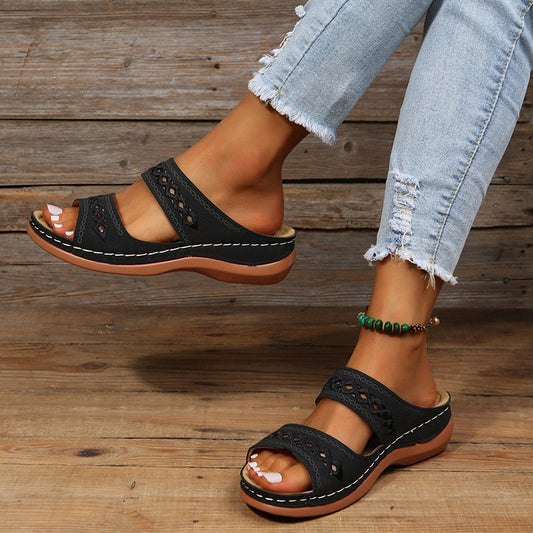 Zwarte Orthopedische Sandalen - Liza