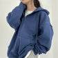 Stijlvolle Ruime Hoodie met Rits & Zakken