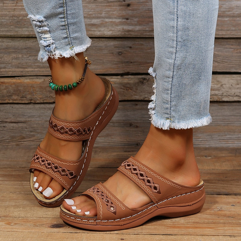 Zwarte Orthopedische Sandalen - Liza