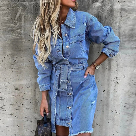 Digna - Denim Jurk