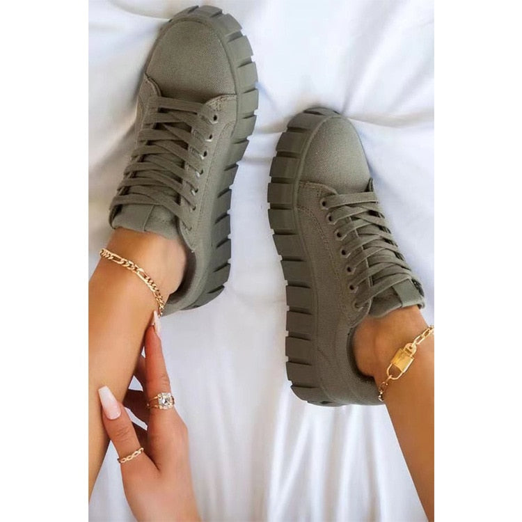 Olivia - Zwarte Trendy Dames Sneakers