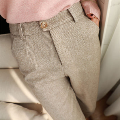 Chique Hoge Taille Pencil Broek met Rits - Elegant & Comfortabel