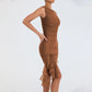 Odette - Midi-jurk Met Ruches