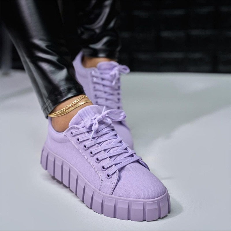 Olivia - Zwarte Trendy Dames Sneakers