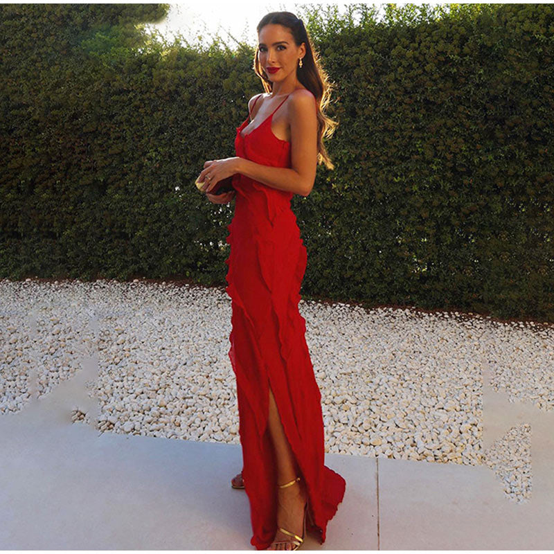 Cilya - Ruches Maxi Jurk
