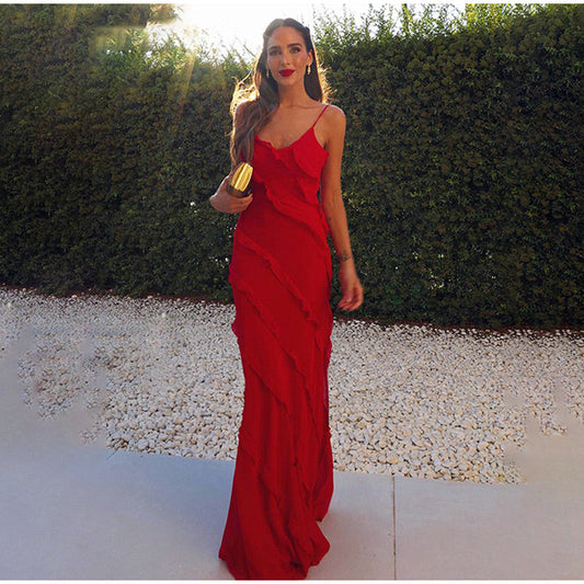 Cilya - Ruches Maxi Jurk