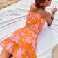 Ilva - Oranje Boho Jurk