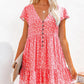 Lena - Grijze Casual Jurk met V-hals