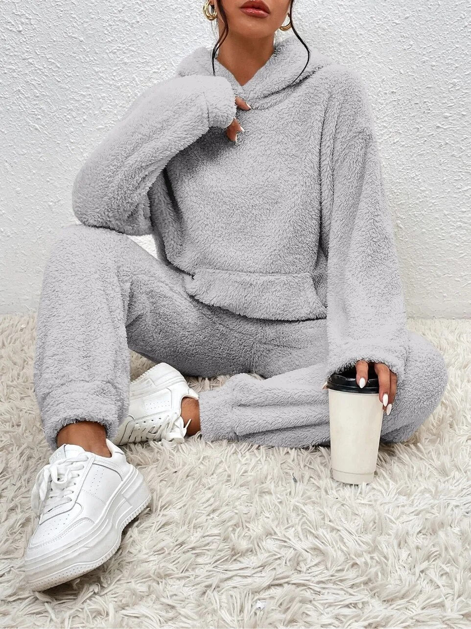 Gezellige Teddy Set met Capuchon voor de Winter