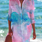 Lichtblauwe Button-down Blouse - Shaila