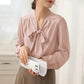 Grijze Kant-up Blouse - Madalyn