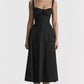 Gebloemde bustierjurk met halfhoge taille