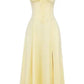 Gebloemde bustierjurk met halfhoge taille