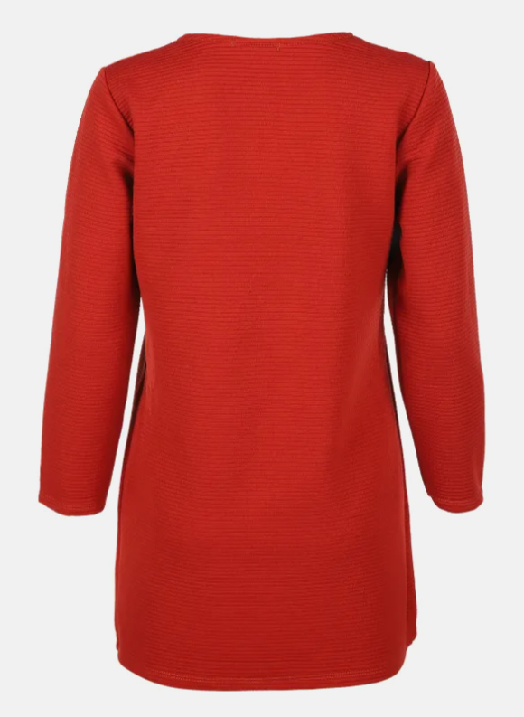 Vurige Rode Cardigan Zonder Sluiting