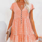 Elvira - Oranje Mini Jurk