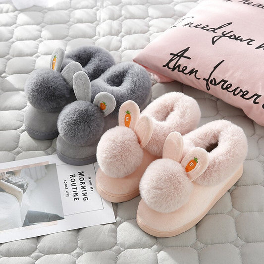 CozyBunny Pantoffels: Warm, Antislip & Met Schattige Konijnenoren