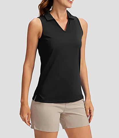 Klarissa - Zwarte Tennis Polo Tanktop