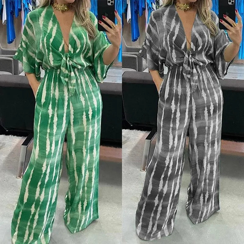 Elinor - Diepe V-hals Jumpsuit