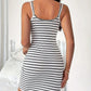 Zwart-Wit Gestreepte Camisole Jurk - Jenifer