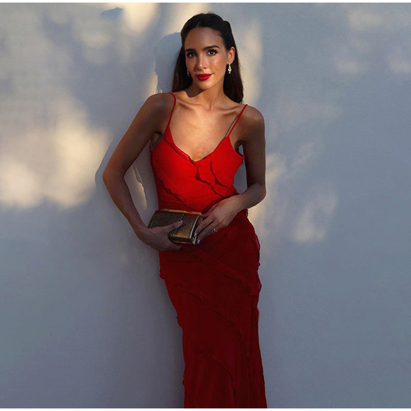 Cilya - Ruches Maxi Jurk