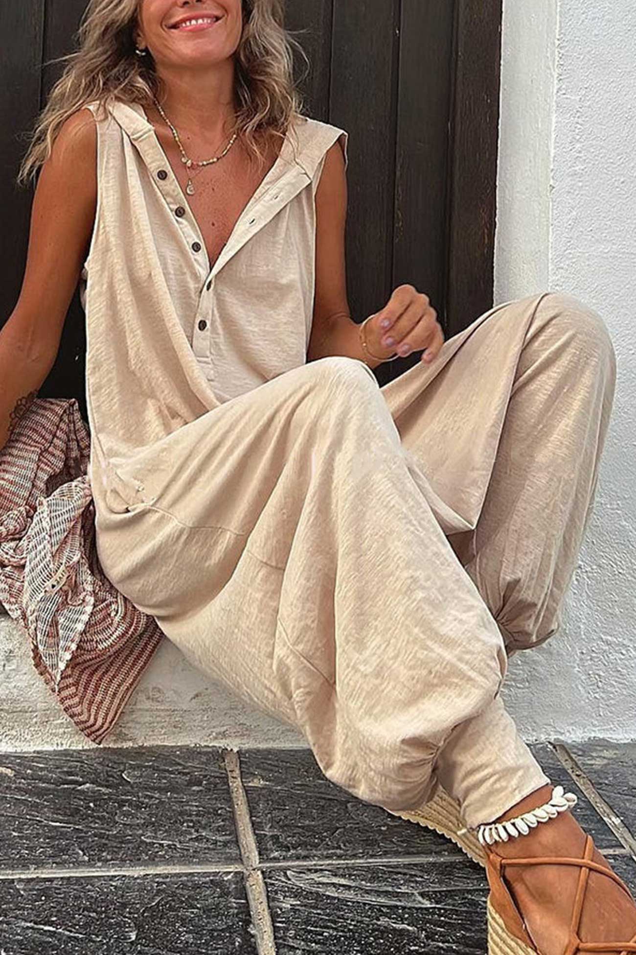 Helene - Jumpsuit Met Capuchon