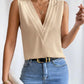 Divine - Beige Elegante Mouwloze Blouse