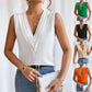 Divine - Beige Elegante Mouwloze Blouse