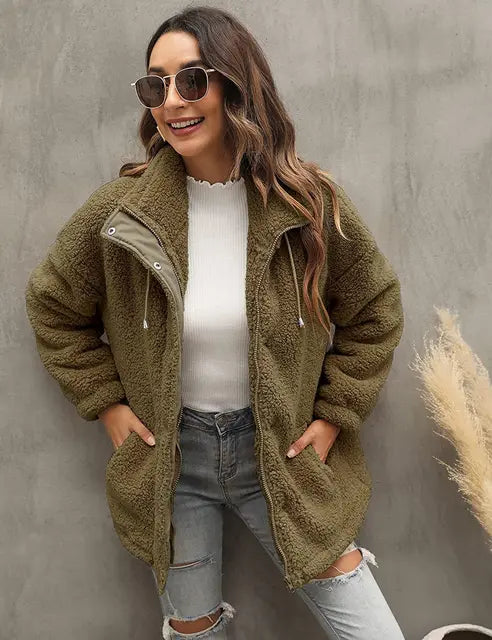 Gezellige Comfort: Dames Sherpa Teddy Fleece - Casual, Warm & Stijlvol!