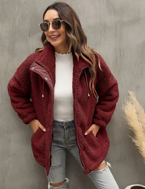 Gezellige Comfort: Dames Sherpa Teddy Fleece - Casual, Warm & Stijlvol!