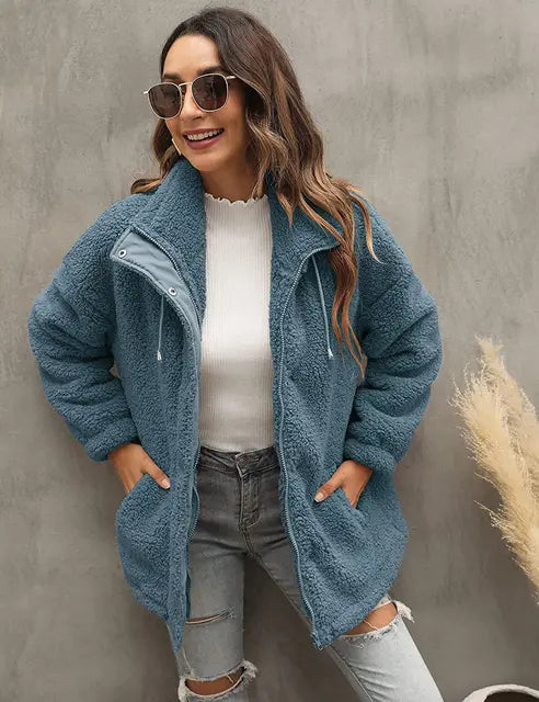 Gezellige Comfort: Dames Sherpa Teddy Fleece - Casual, Warm & Stijlvol!