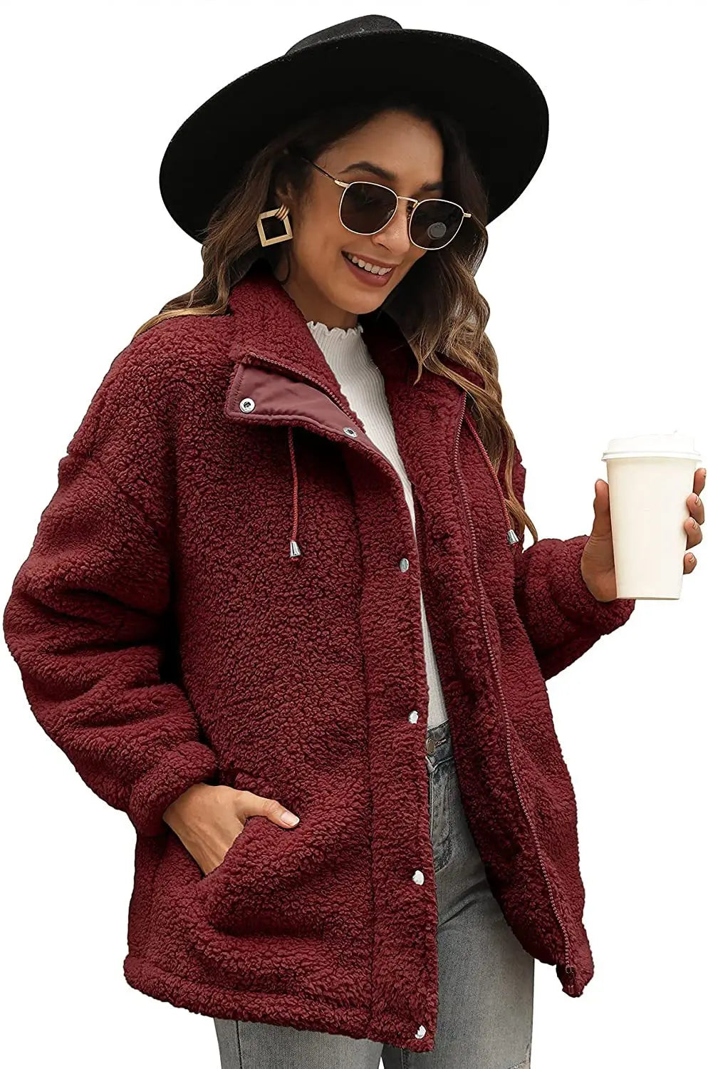 Gezellige Comfort: Dames Sherpa Teddy Fleece - Casual, Warm & Stijlvol!