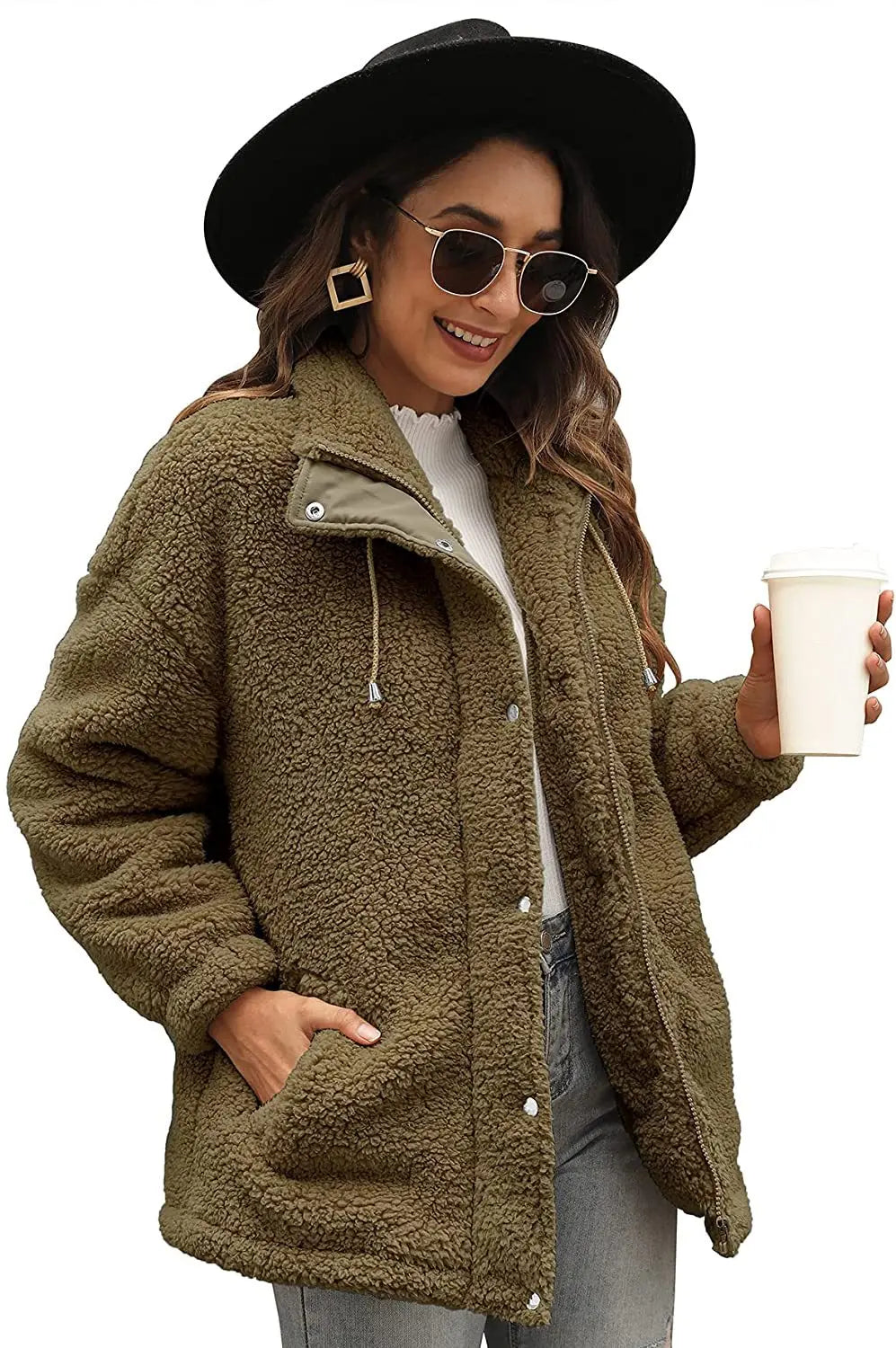 Gezellige Comfort: Dames Sherpa Teddy Fleece - Casual, Warm & Stijlvol!