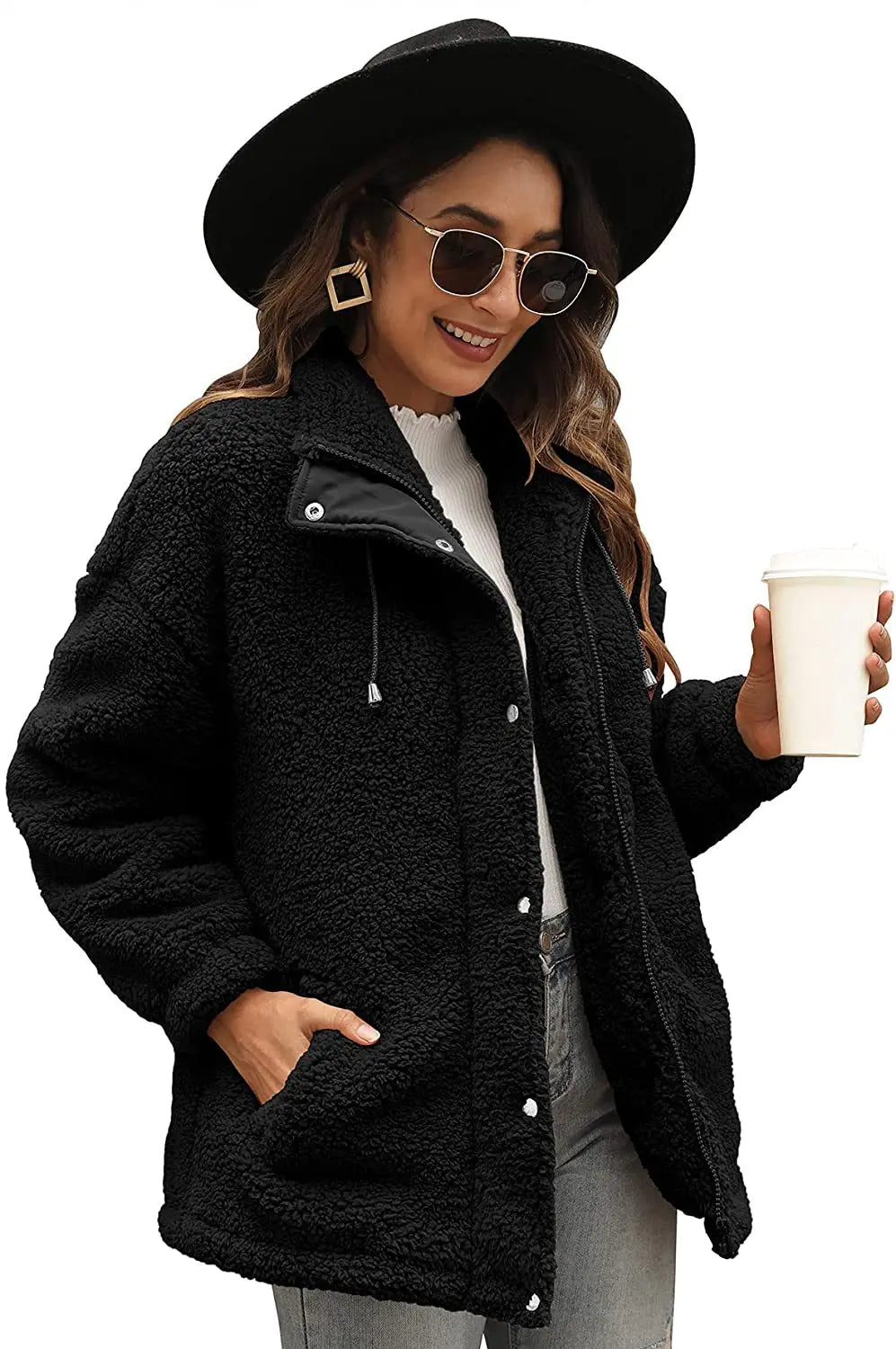 Gezellige Comfort: Dames Sherpa Teddy Fleece - Casual, Warm & Stijlvol!