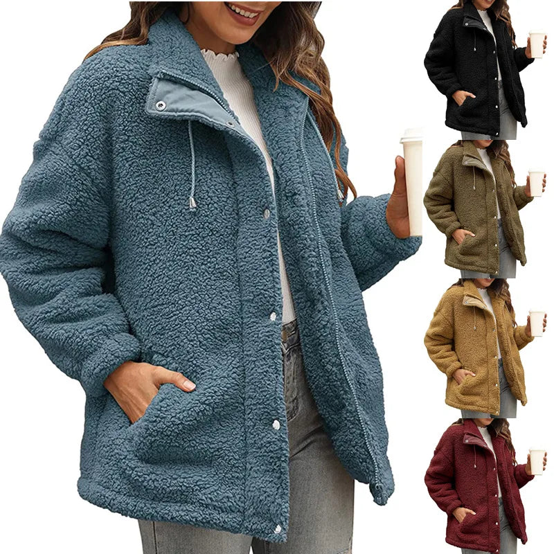 Gezellige Comfort: Dames Sherpa Teddy Fleece - Casual, Warm & Stijlvol!