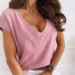 Briana - Magenta Oversized V-hals T-shirt