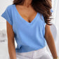 Briana - Magenta Oversized V-hals T-shirt