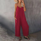 Brenna - Donkerblauwe Spaghetti Bandjes Jumpsuit