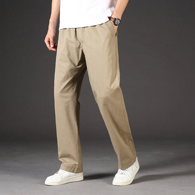 Jeffory - Khaki Casual Cargo Broek