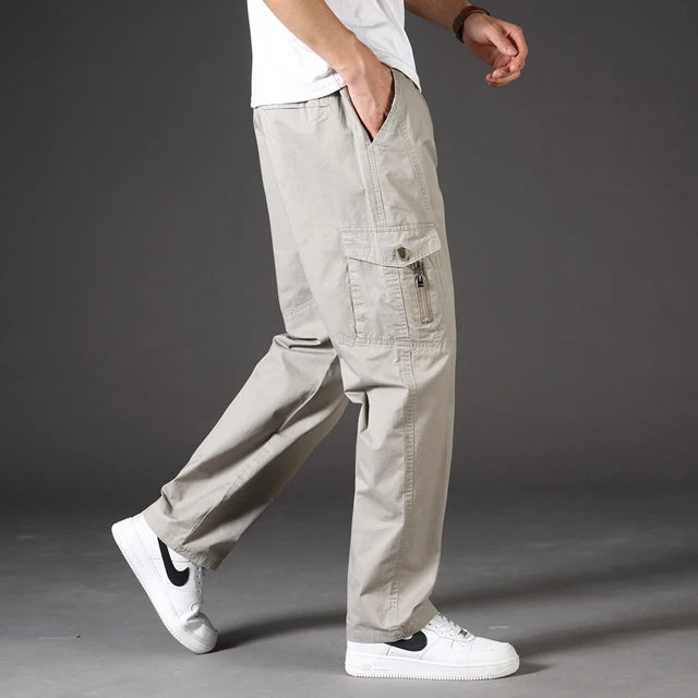 Jeffory - Khaki Casual Cargo Broek