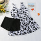 Edlyn - Witte Vintage Tankini met Rok
