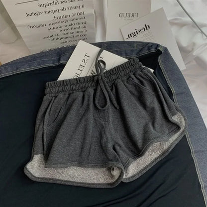 Nicki - Grijze Casual Hoge Taille Shorts