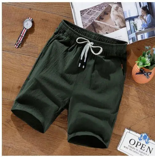 Zwarte Katoenen Linnen Shorts - Kai